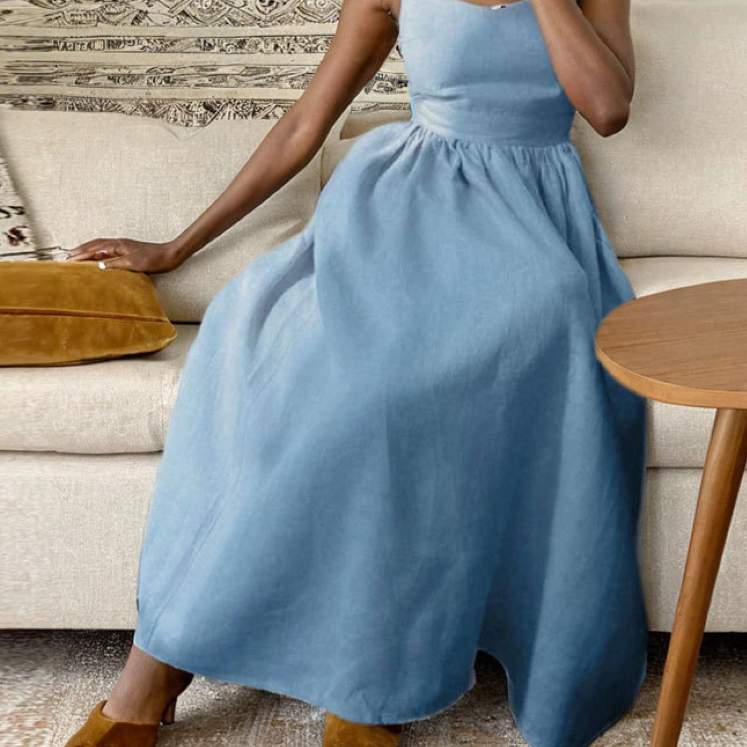 Joanna rückenfrei Schnürträger Midikleid