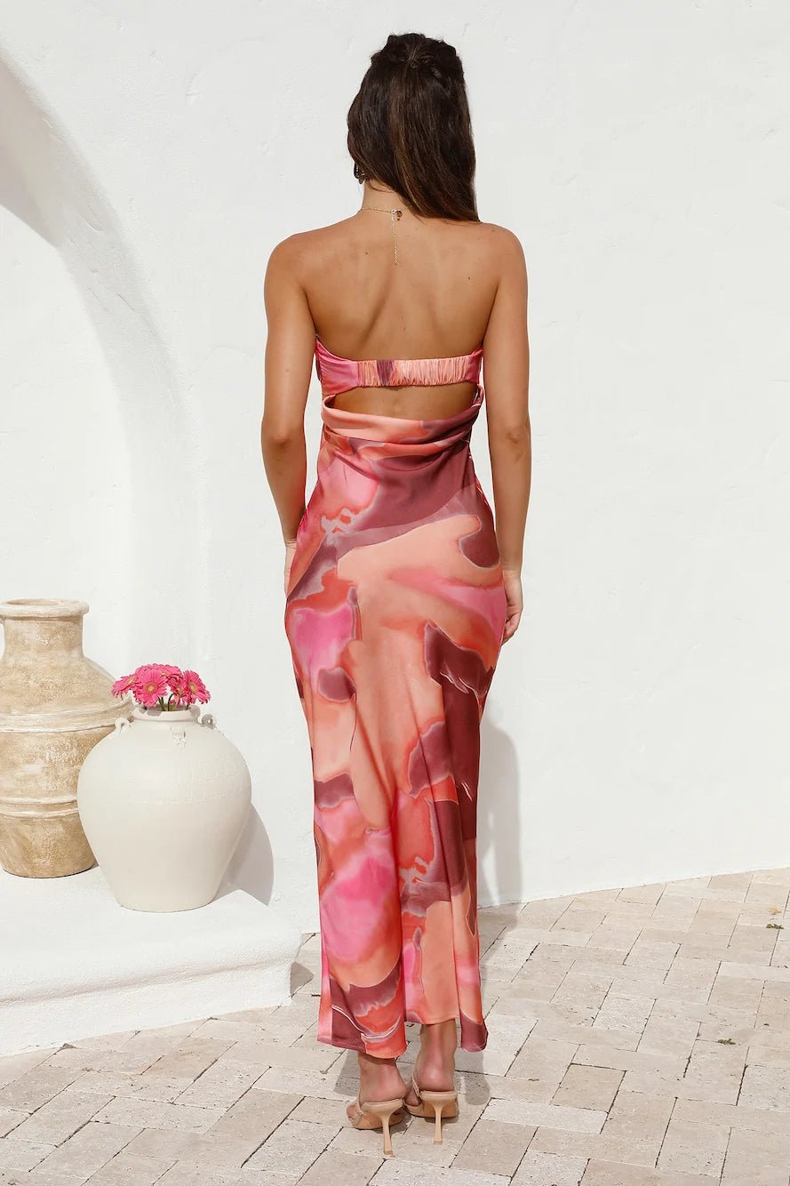 ZEYA - Salma Floral Strapless Maxi Dress