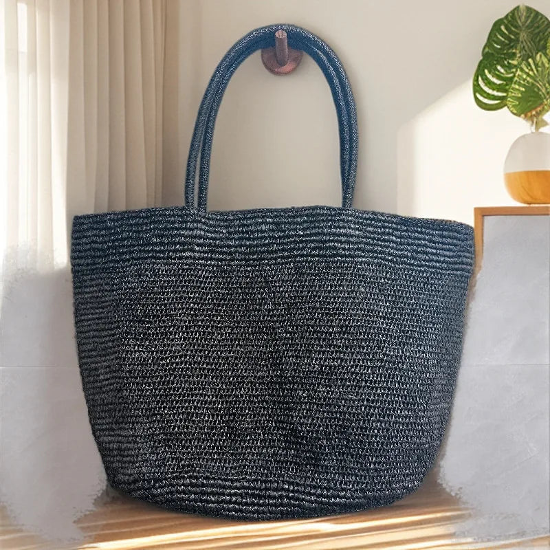 Vivienne handgewebte Rattan-Tasche