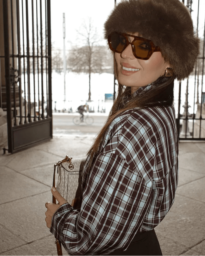 Monica Karo-Popeline-Wickelbluse