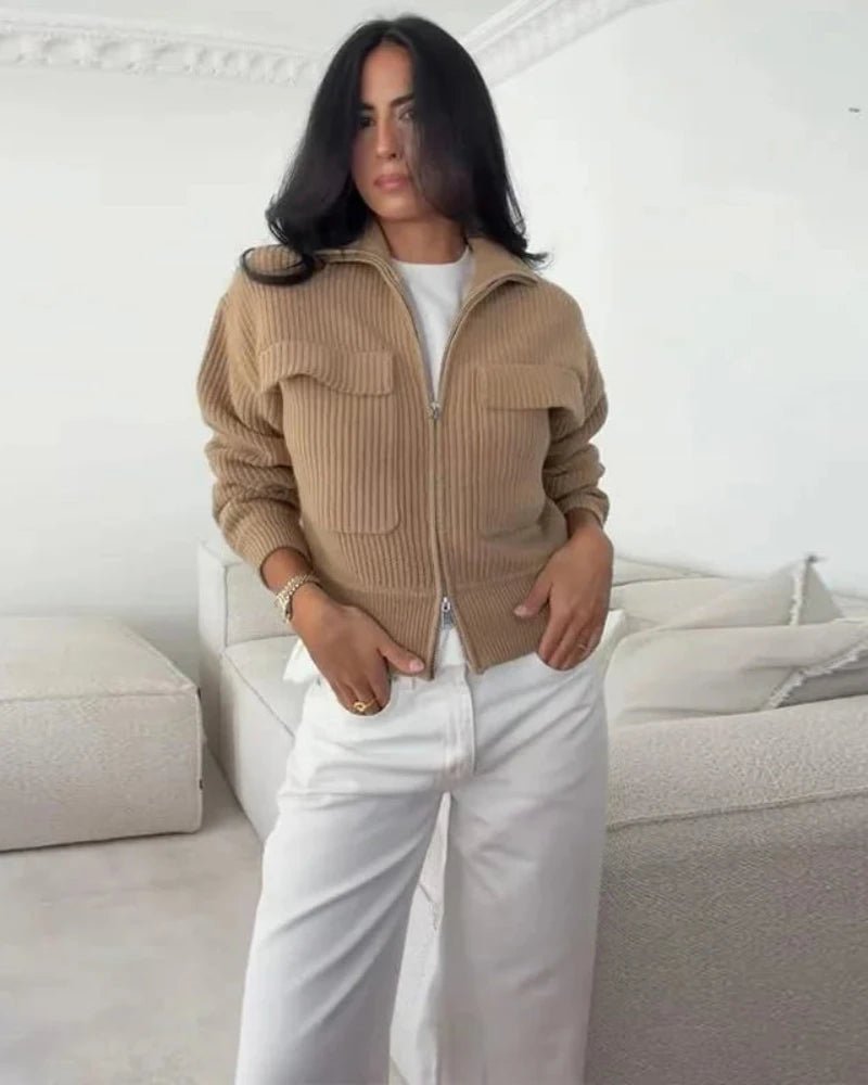 ZEYA Penelope Ribbed Knit Cardigan
