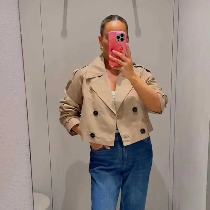 Carla Kurzer Doppelreihiger Trenchcoat
