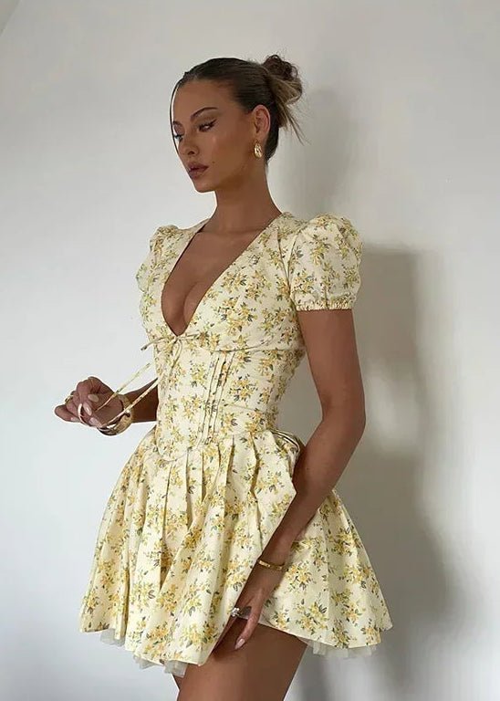 Lory V‑Ausschnitt Minikleid