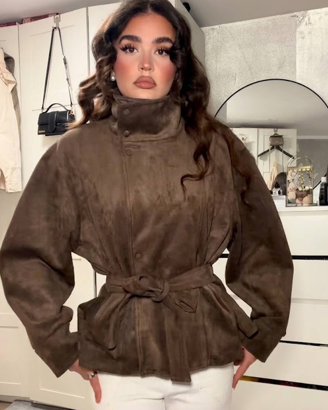 Rebecca Schnürjacke aus Wildleder