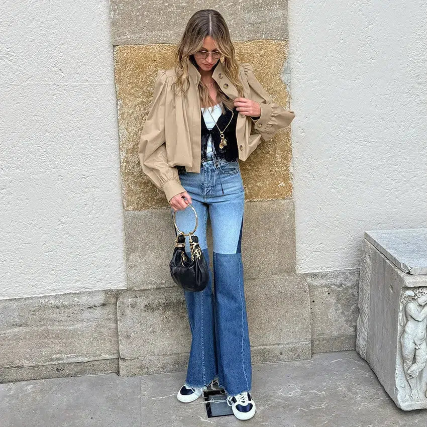 Margot Cropped Pleated Jacket