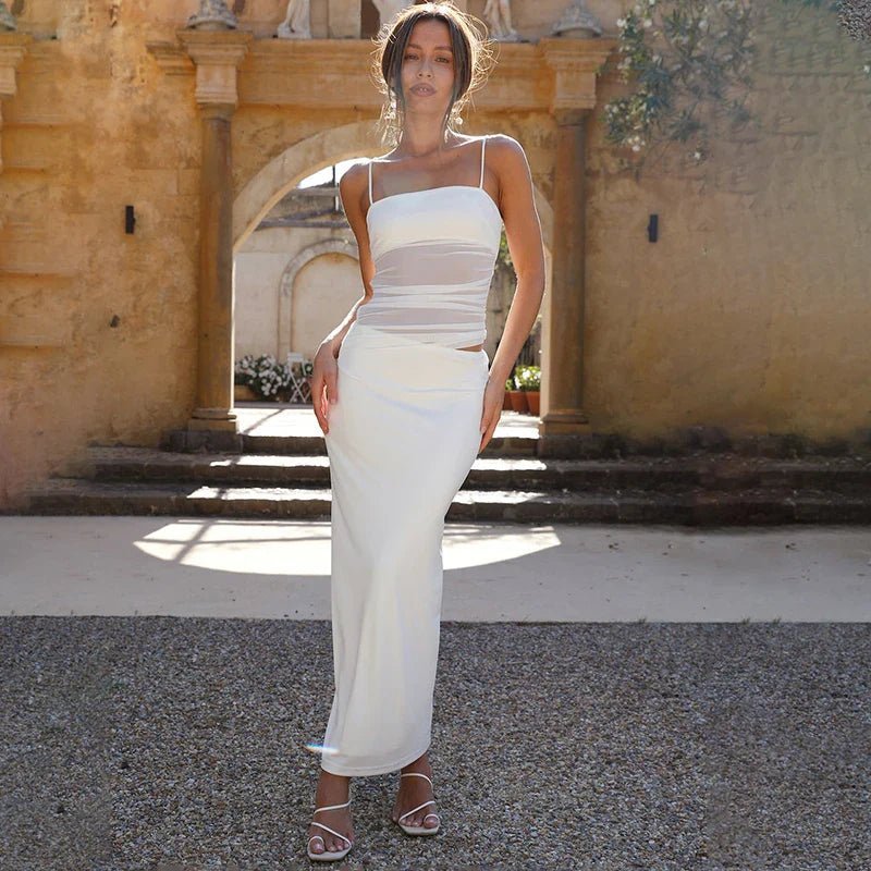 Sophia Zweiteiliges Crop-Kleid Set