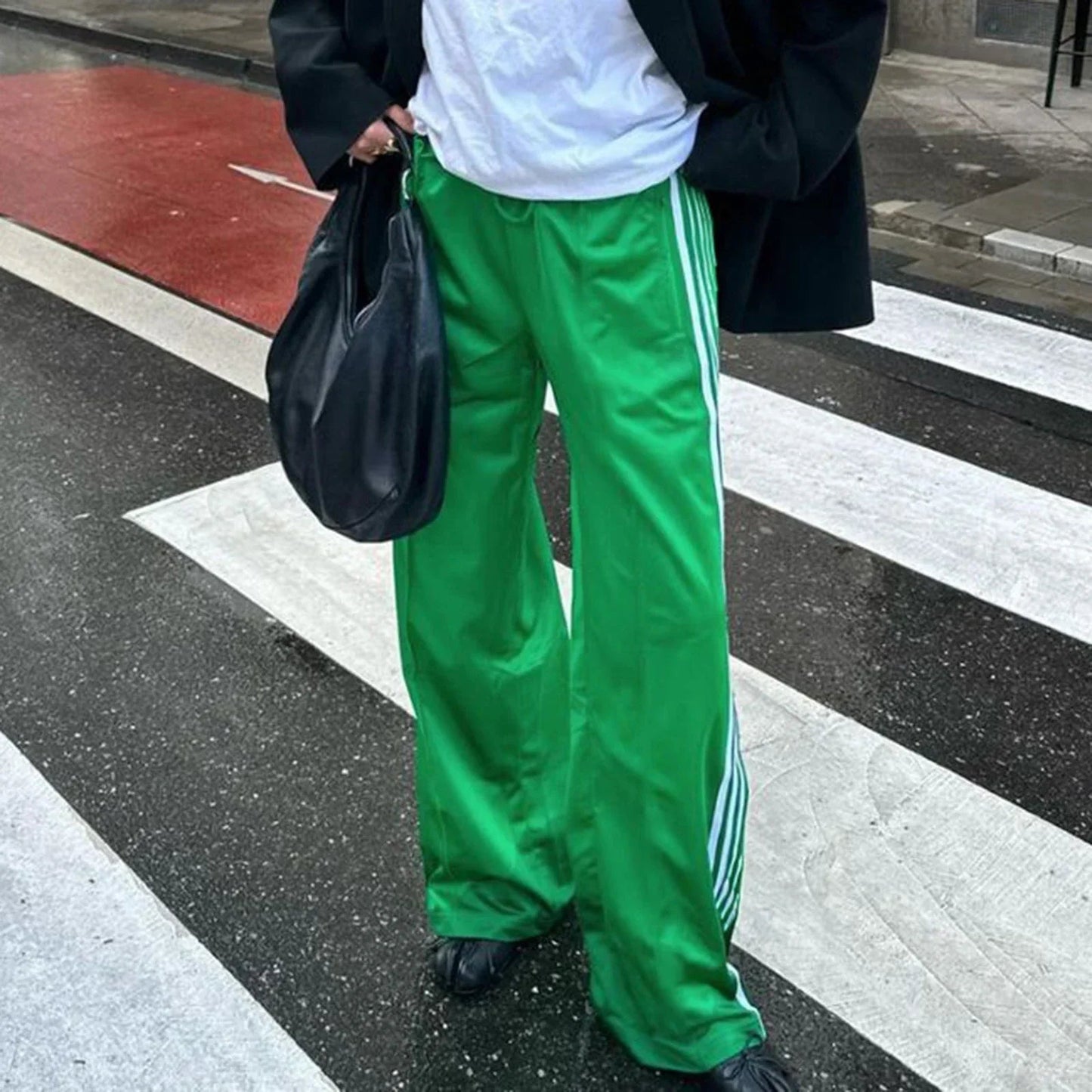 Gina Striped Drawstring Sweatpants