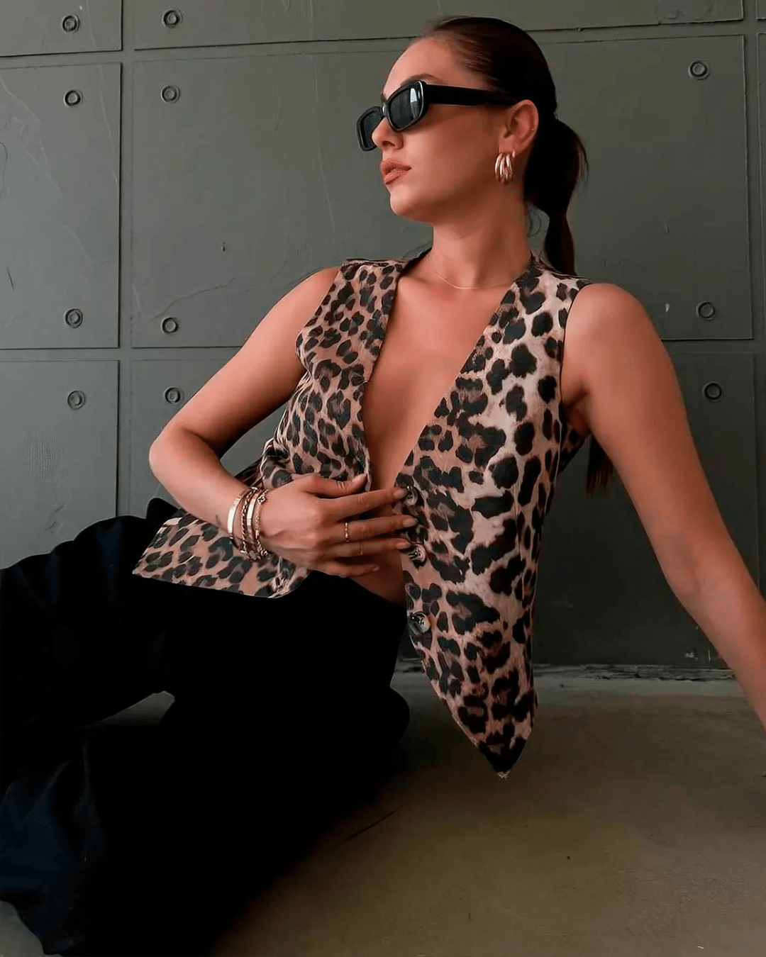 Monica Leoprint Weste