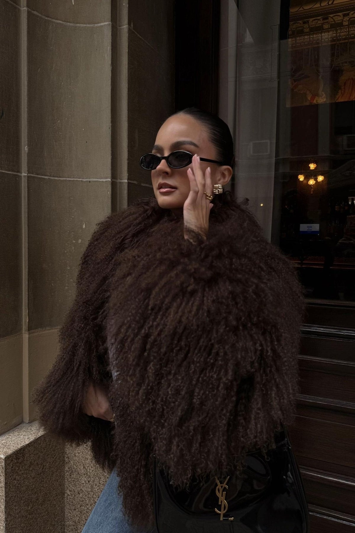ZEYA - Almira Fuzzy Faux Fur Coat