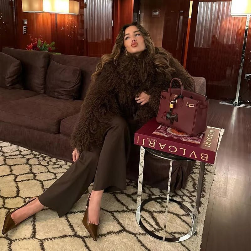 ZEYA - Almira Fuzzy Faux Fur Coat