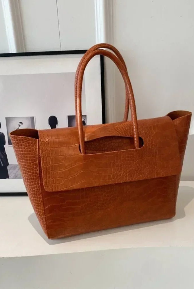 ZEYA - Amelia Embossed Leather Tote
