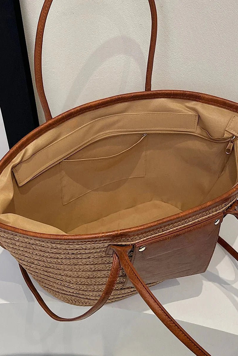 ZEYA - Aneyla Forest Woven Single-Shoulder Tote