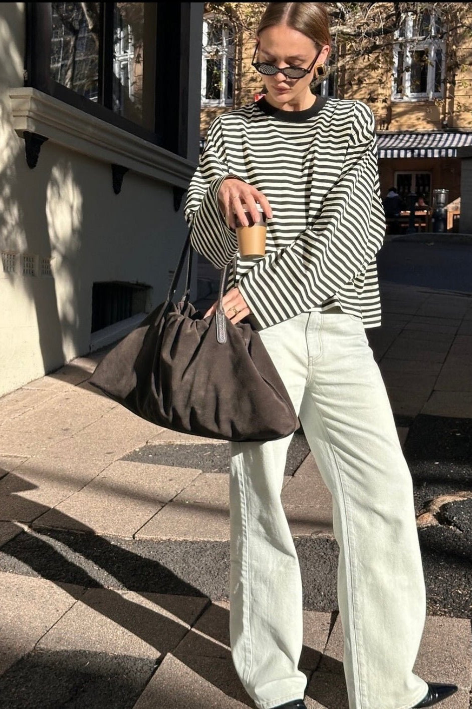 ZEYA - Angela Striped Oversized Knit Sweater