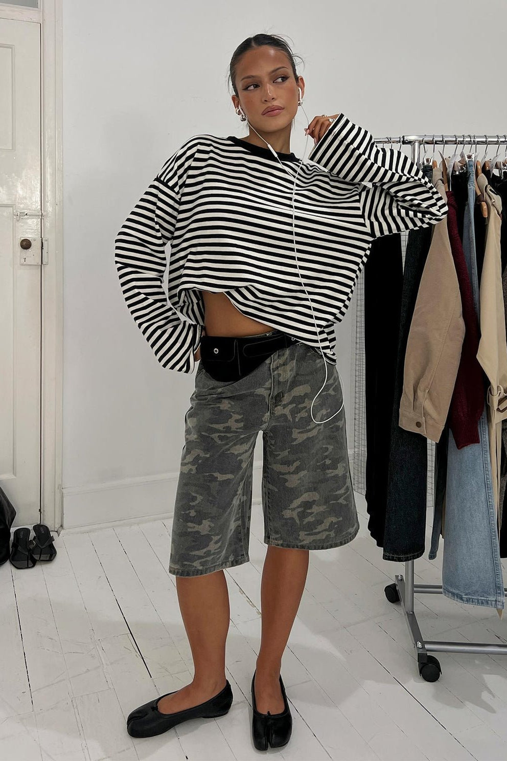 ZEYA - Angela Striped Oversized Knit Sweater
