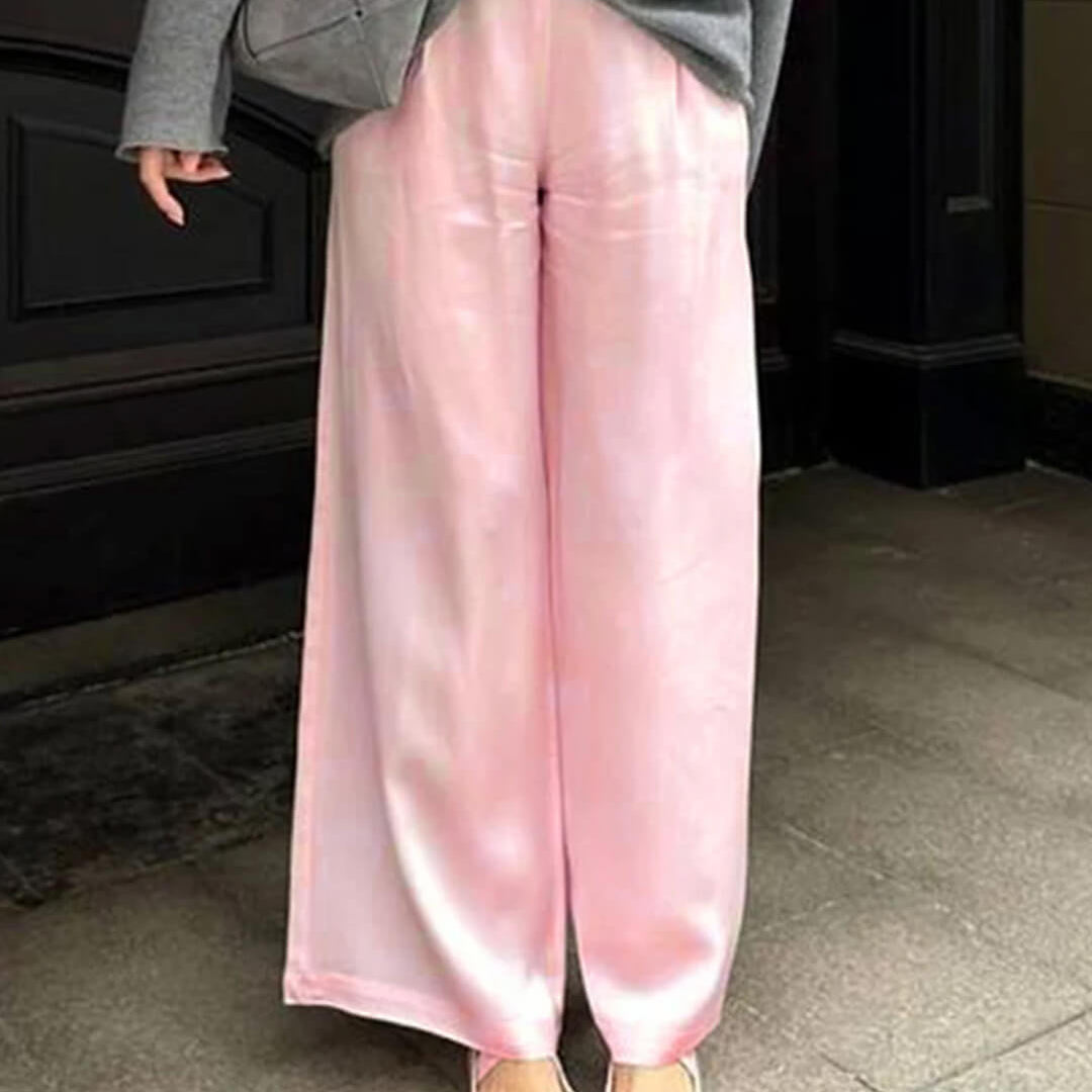 ZEYA - Angelita Satin Wide Leg Trousers