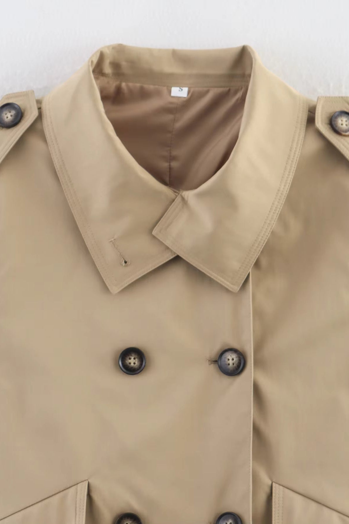 ZEYA - Audrey Beige Double Breasted Trench Coat