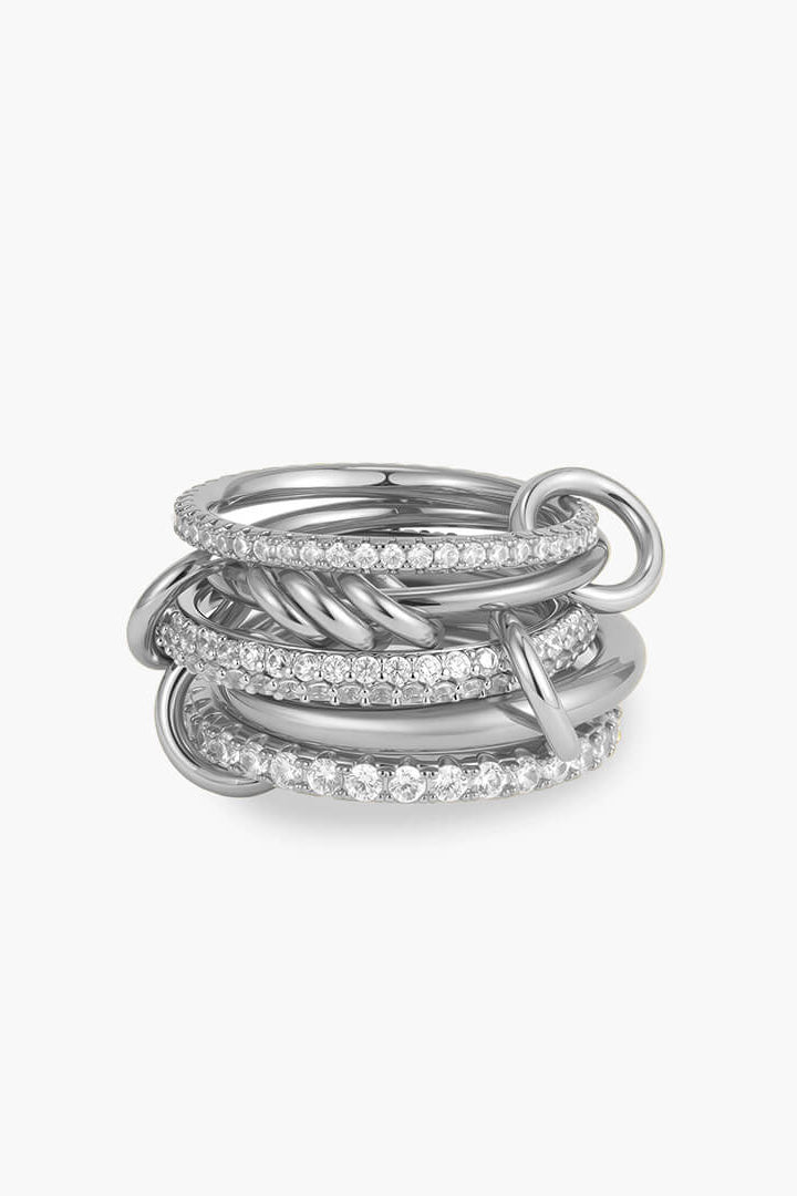 ZEYA - Aurélie Radiant Zirconia Five - Stacked Ring
