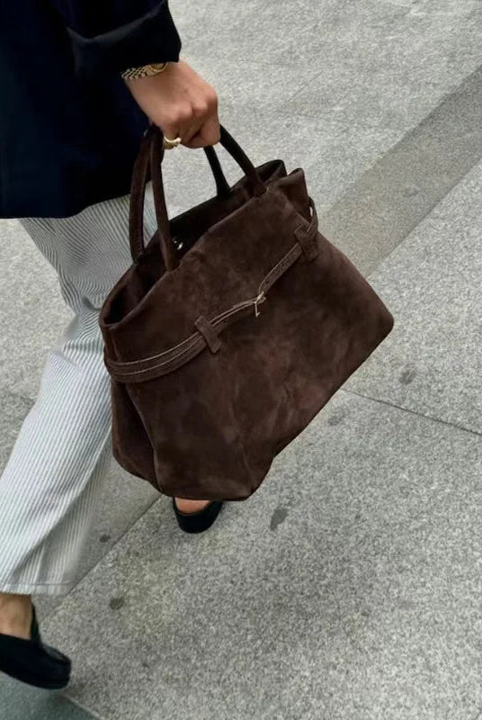 ZEYA - Ava Frosted Suede Tote Bag