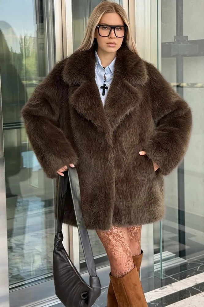ZEYA - Beatrix Oversized Faux Fur Coat