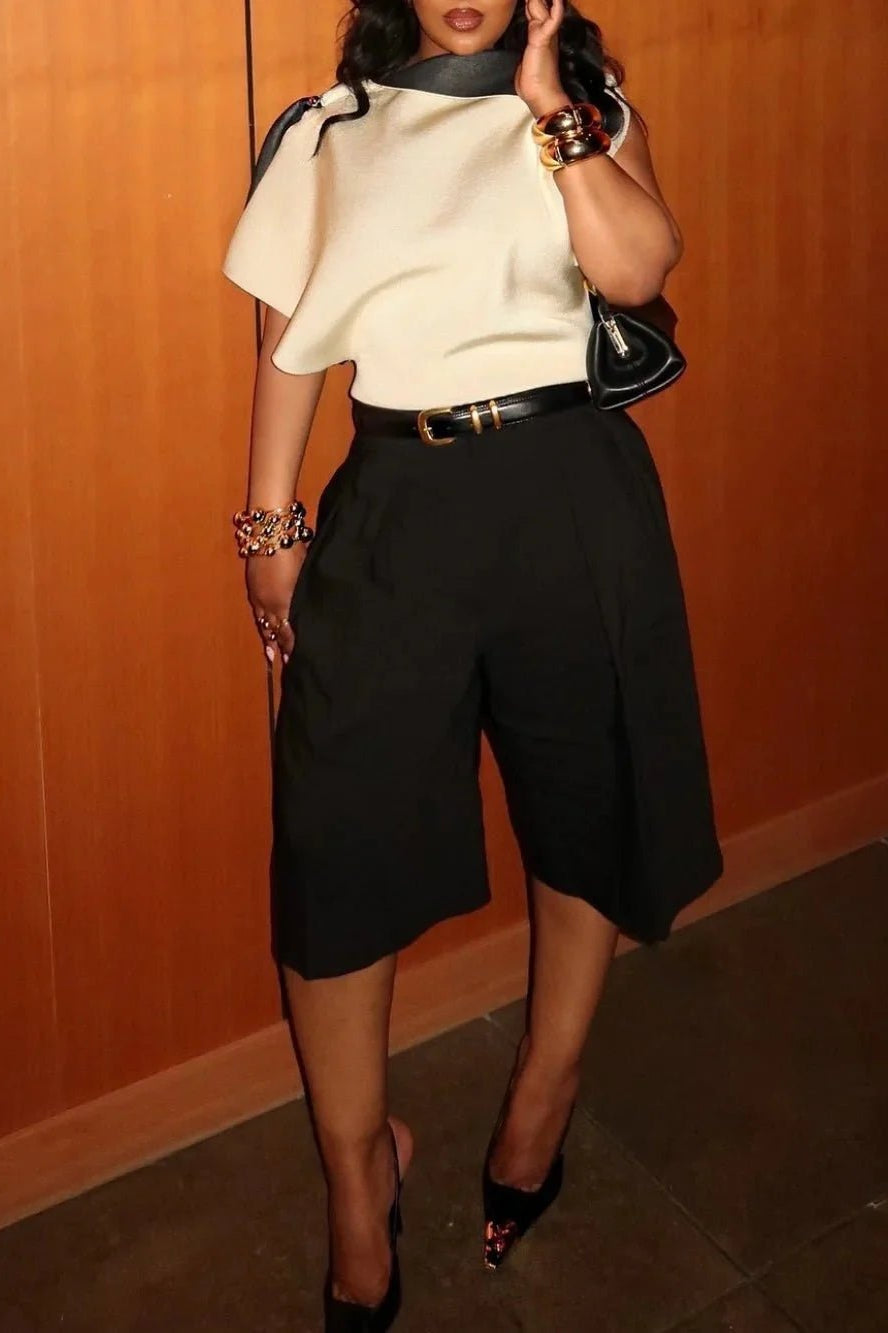 ZEYA - Bianca High Waist Bermuda Shorts with Belt