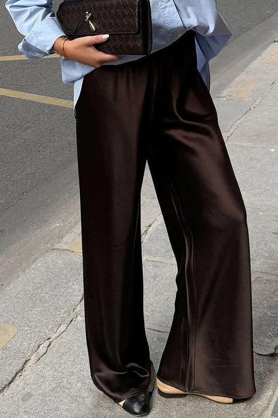 ZEYA - Brie Satin Flare Pants