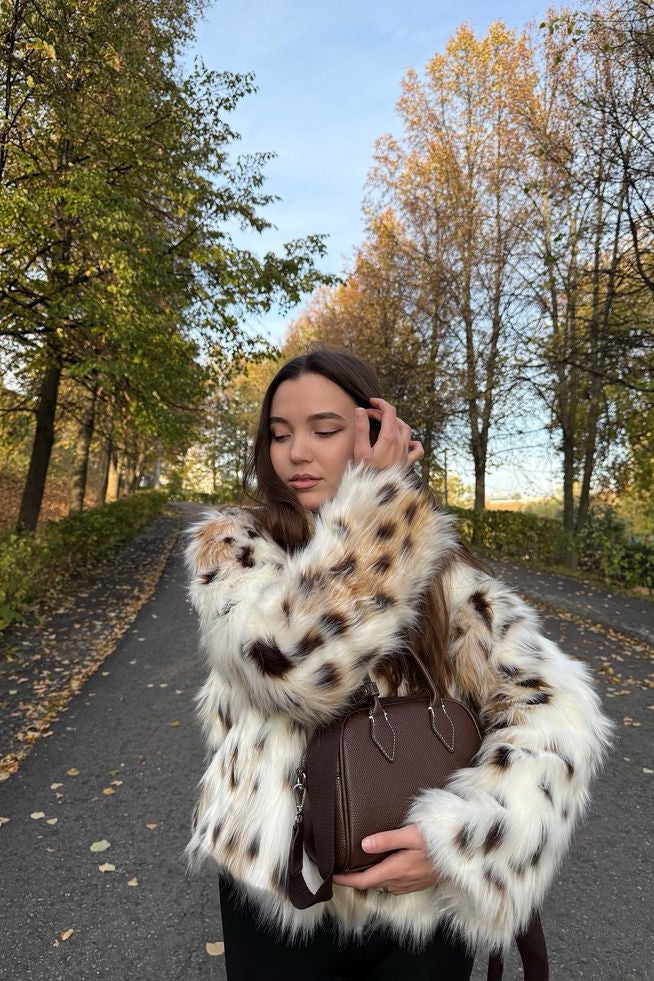 ZEYA - Camella Leopard Faux Fur Coat