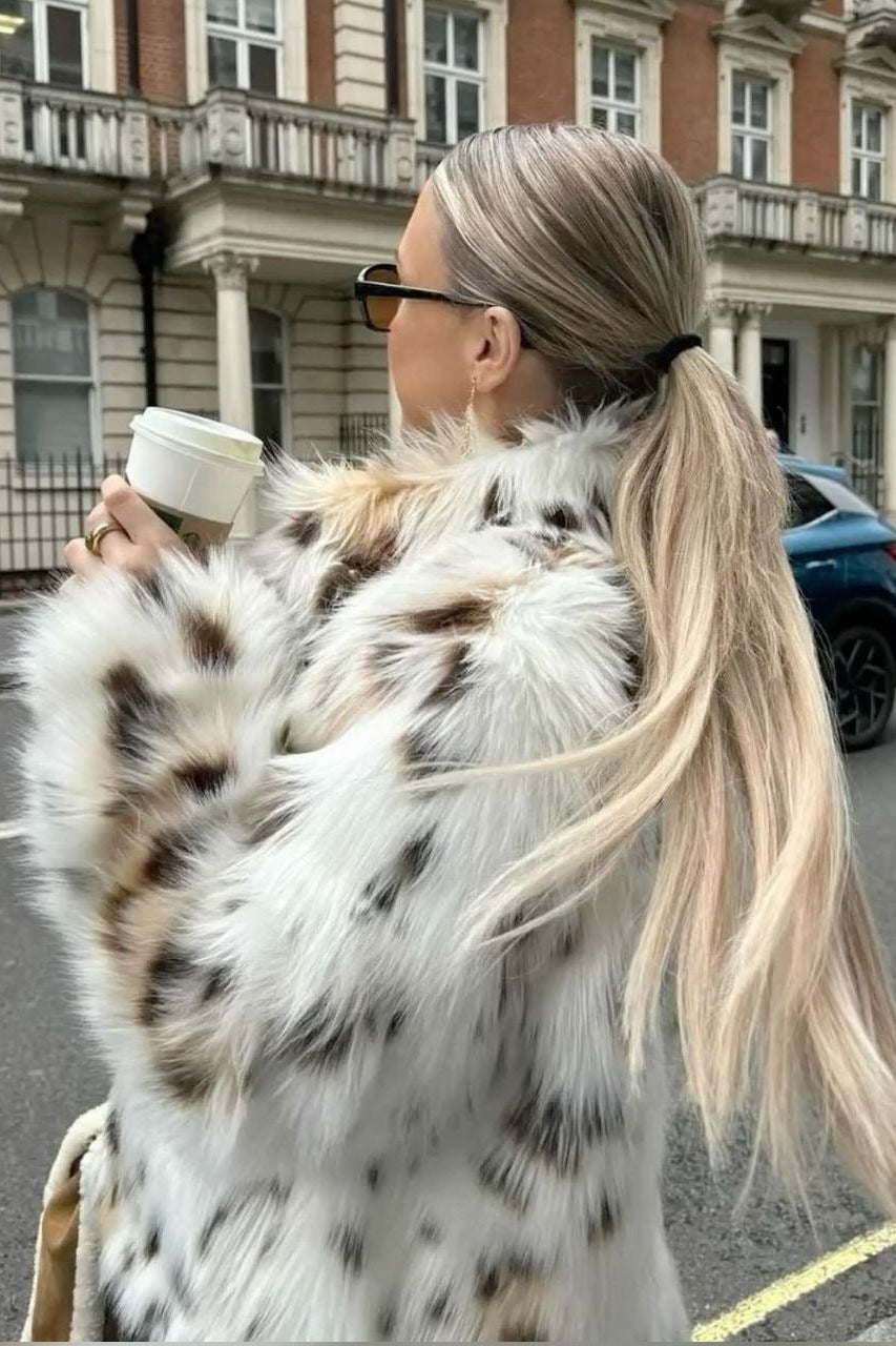 ZEYA - Camella Leopard Faux Fur Coat
