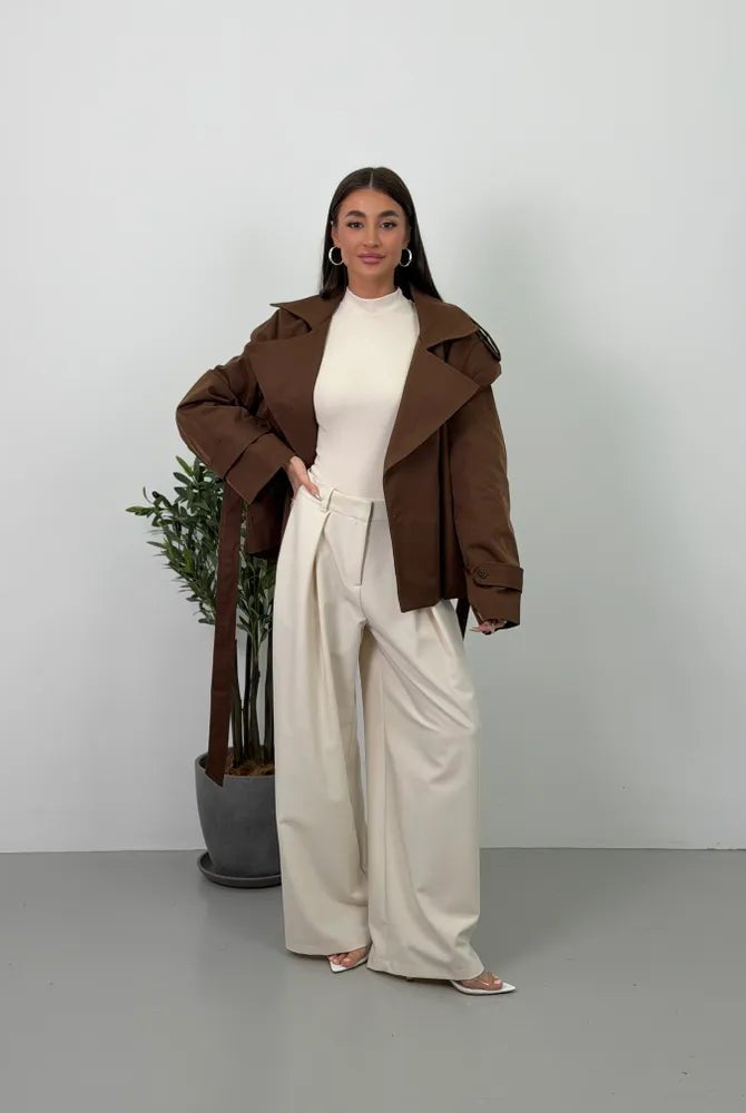 ZEYA - Candice Cropped Trench Coat