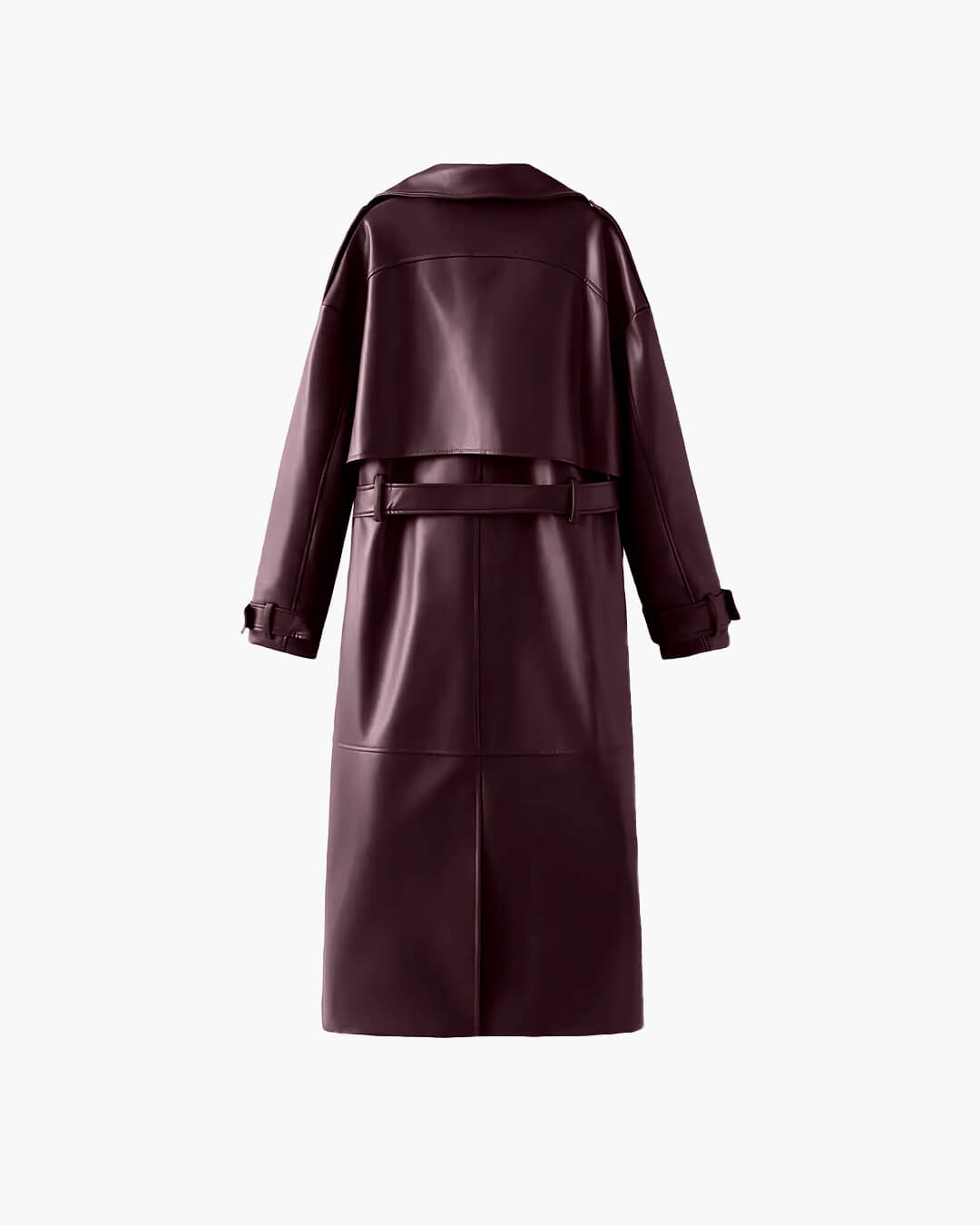 ZEYA - Connie Faux Leather Maxi Trench Coat