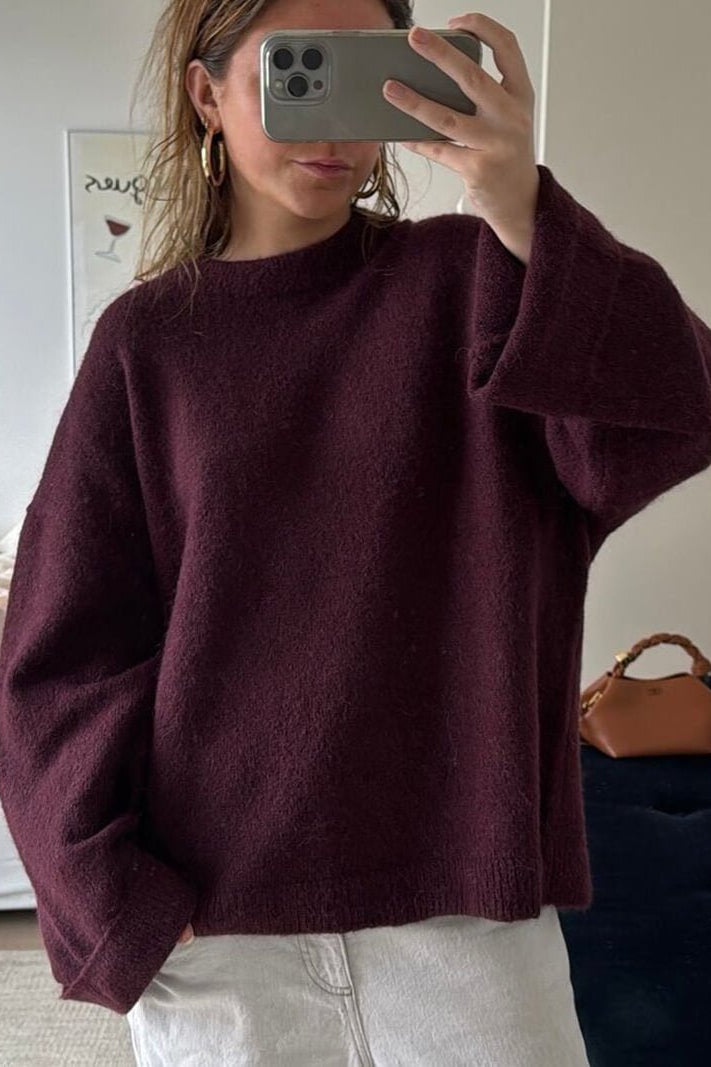 ZEYA - Dalia Burgundy Pullover