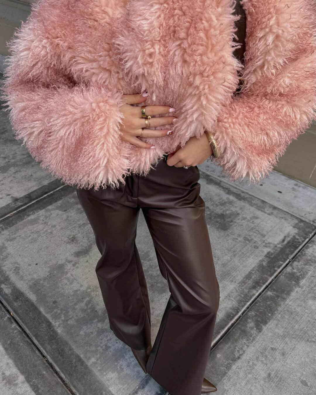 ZEYA - Diana Fluffy Cropped Faux Fur Coat