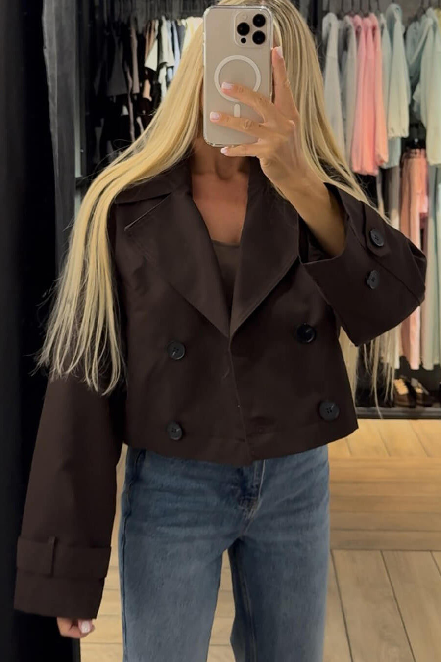 ZEYA - Ella Cropped Trench Coat