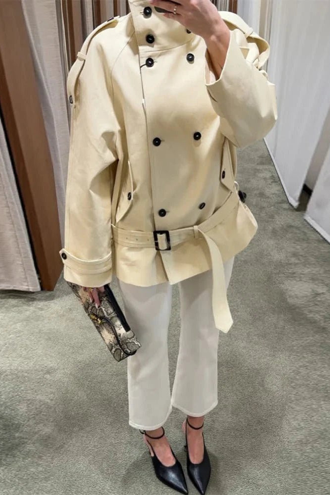 ZEYA - Ella Tailored Stand Collar Trench Coat