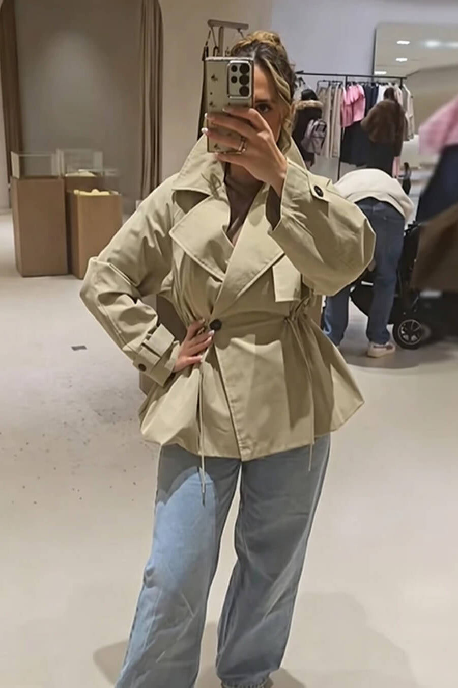 ZEYA - Ellen Lapel Collar Trench Coat