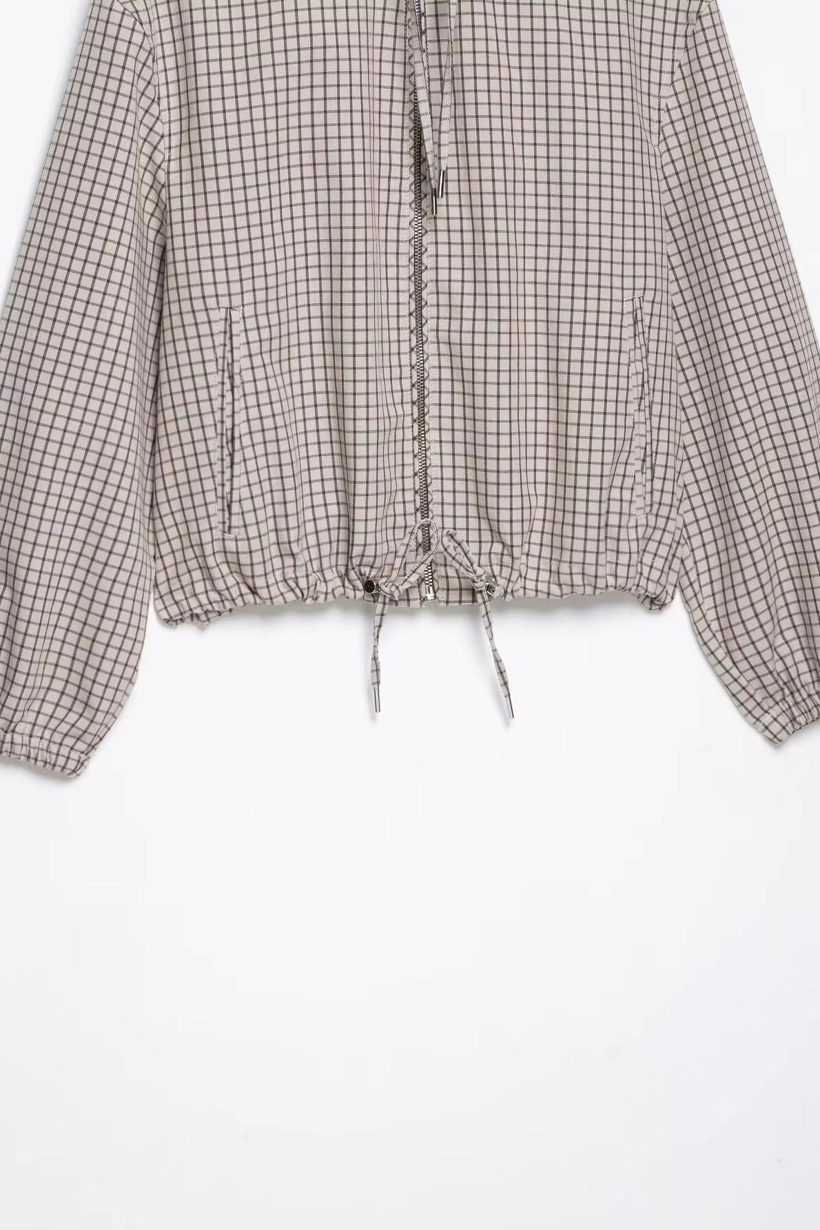 ZEYA - Ellie Plaid Cropped Hooded Jacket
