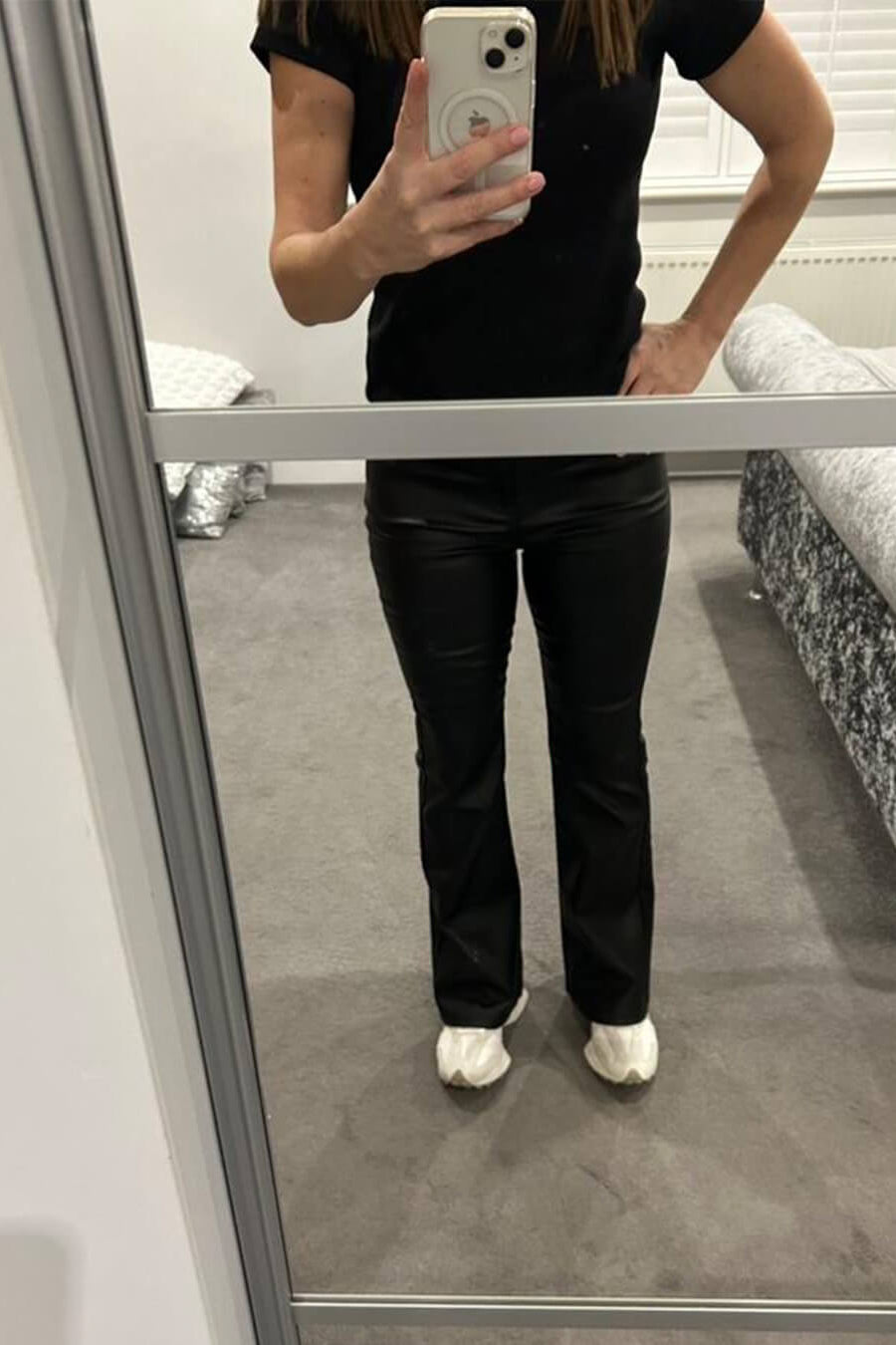 ZEYA - Eloise Faux Leather Flare Pants
