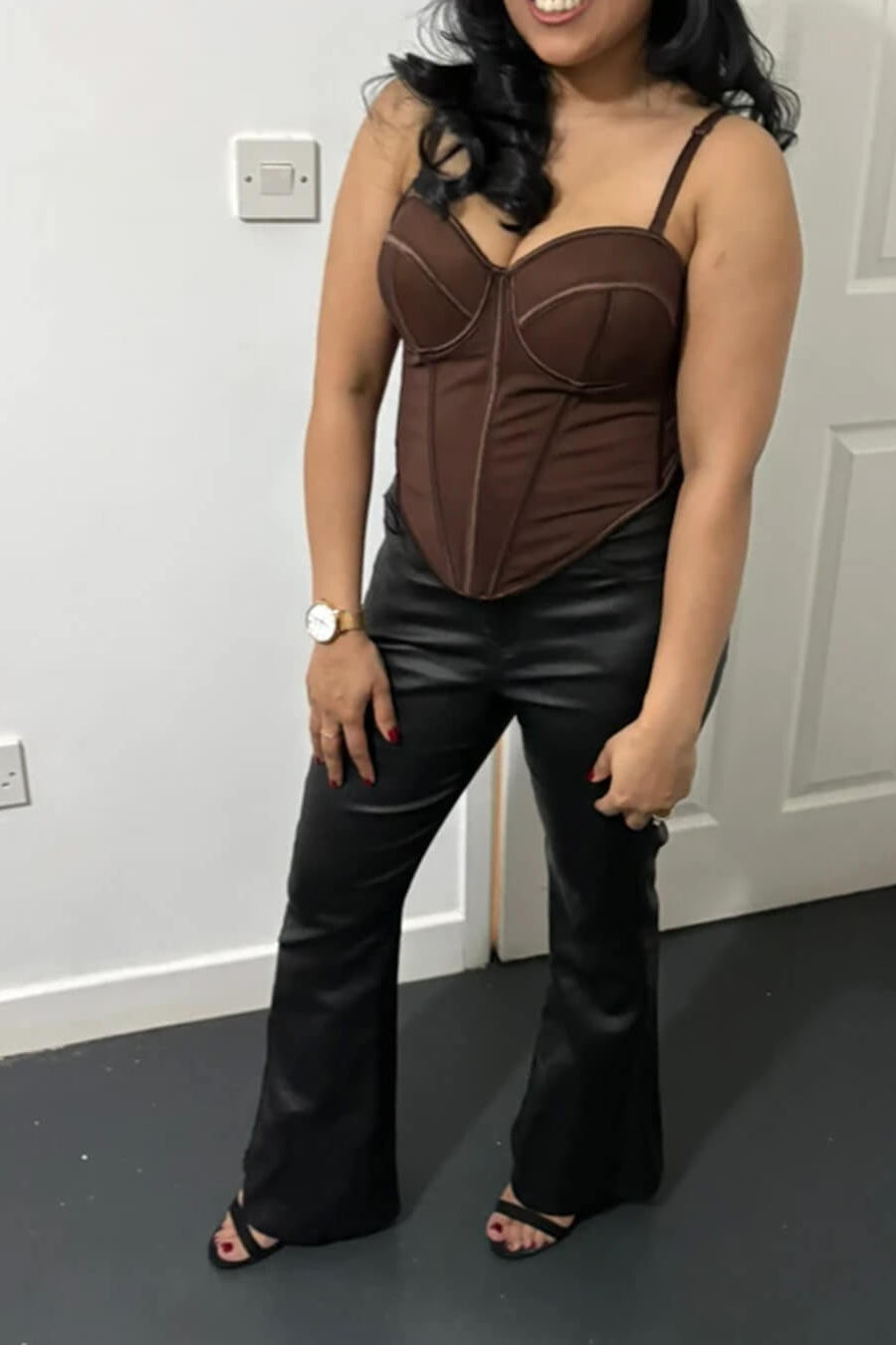 ZEYA - Eloise Faux Leather Flare Pants