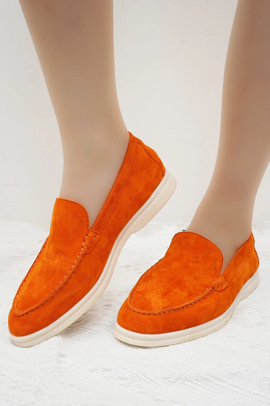 ZEYA - Elvira Suede Flat Moccasin Loafers