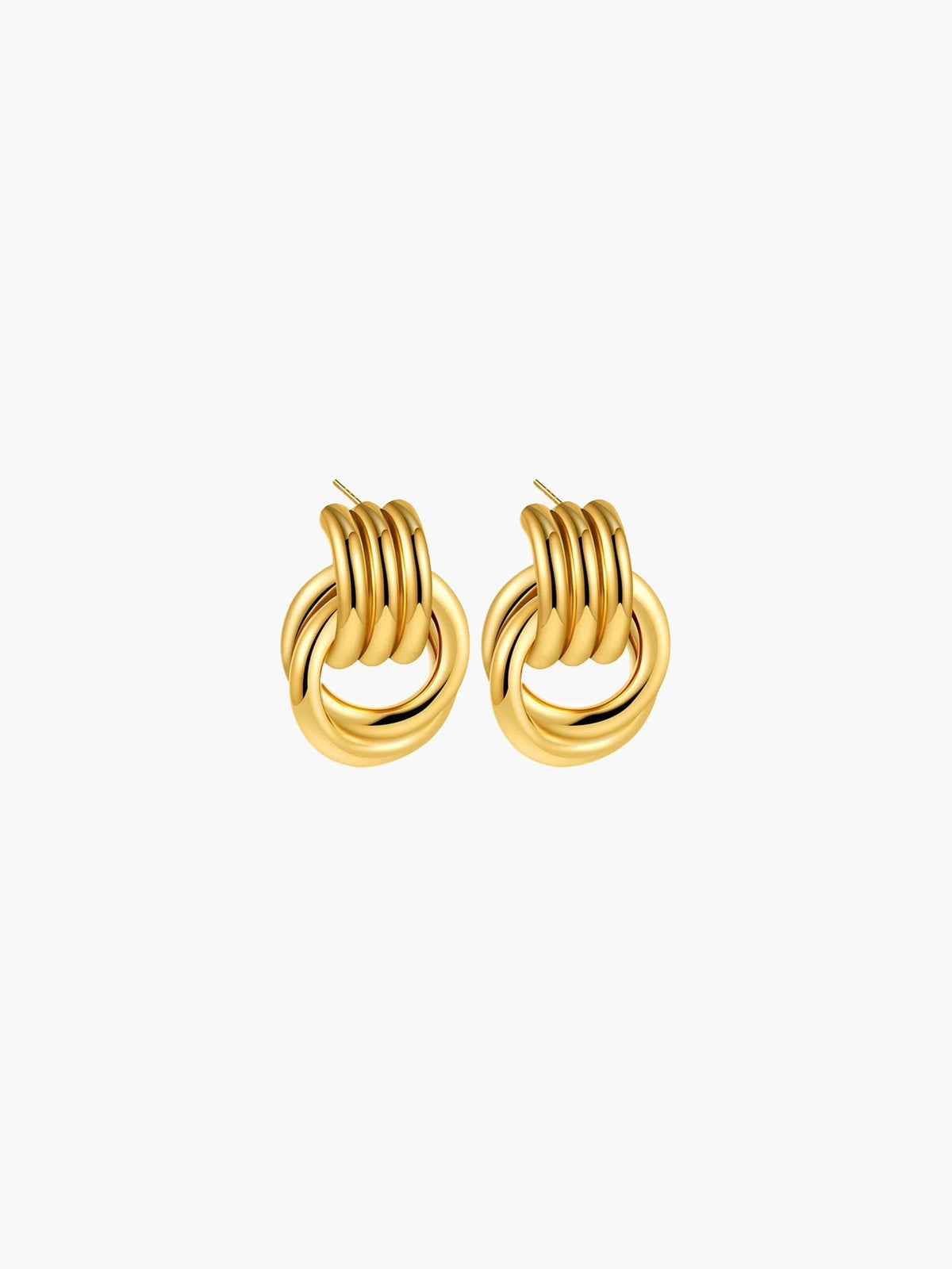 ZEYA - Emily Earrings - 18K Gold Plated Multilayer Circle Drop Earrings for Women