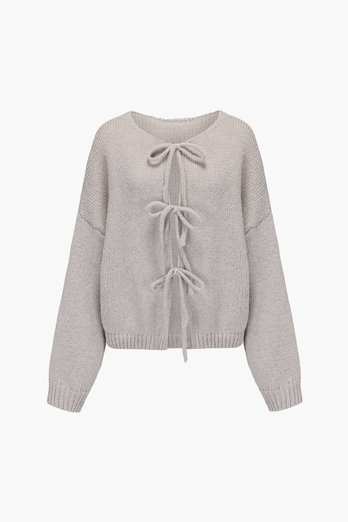 ZEYA - Emma Knit Cardigan with Bow Design