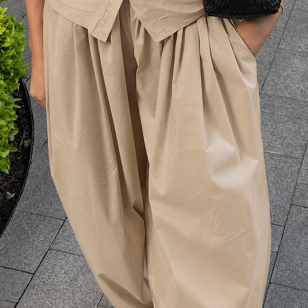 ZEYA - Fenella Elastic Waist Baggy Pants