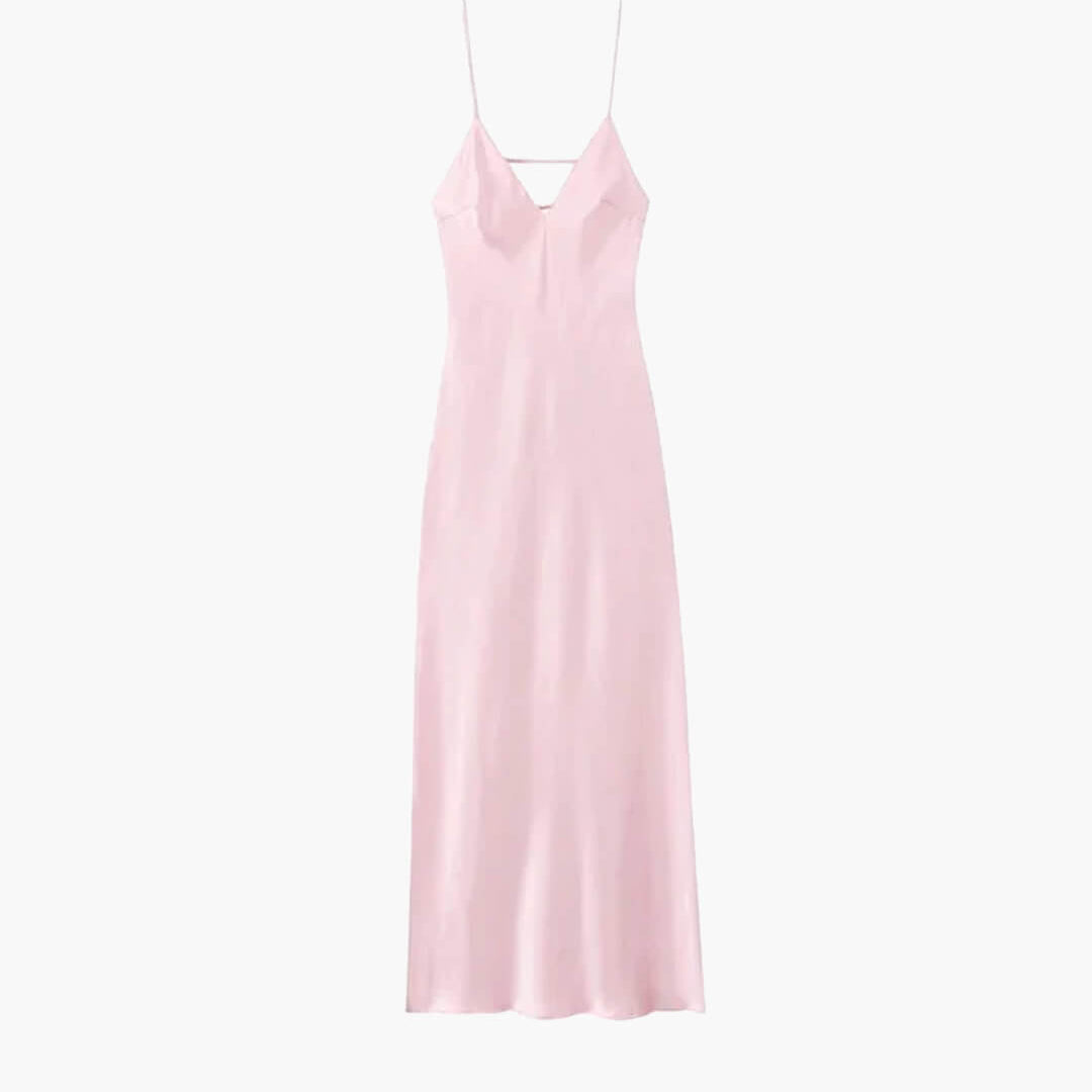 ZEYA - Fiora Satin Backless Maxi Dress