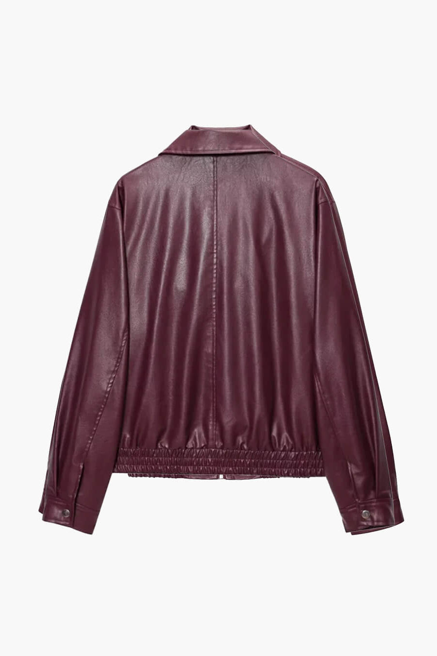 ZEYA - Florence Faux Leather Bomber Jacket