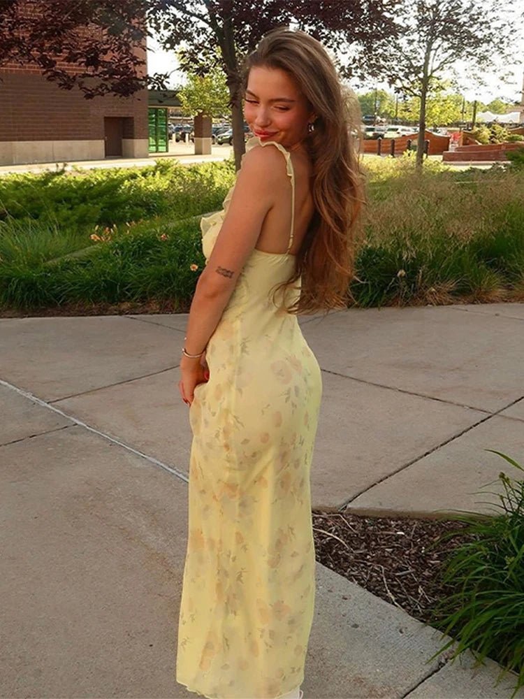 ZEYA - Florencia Ruffled Floral Maxi Dress