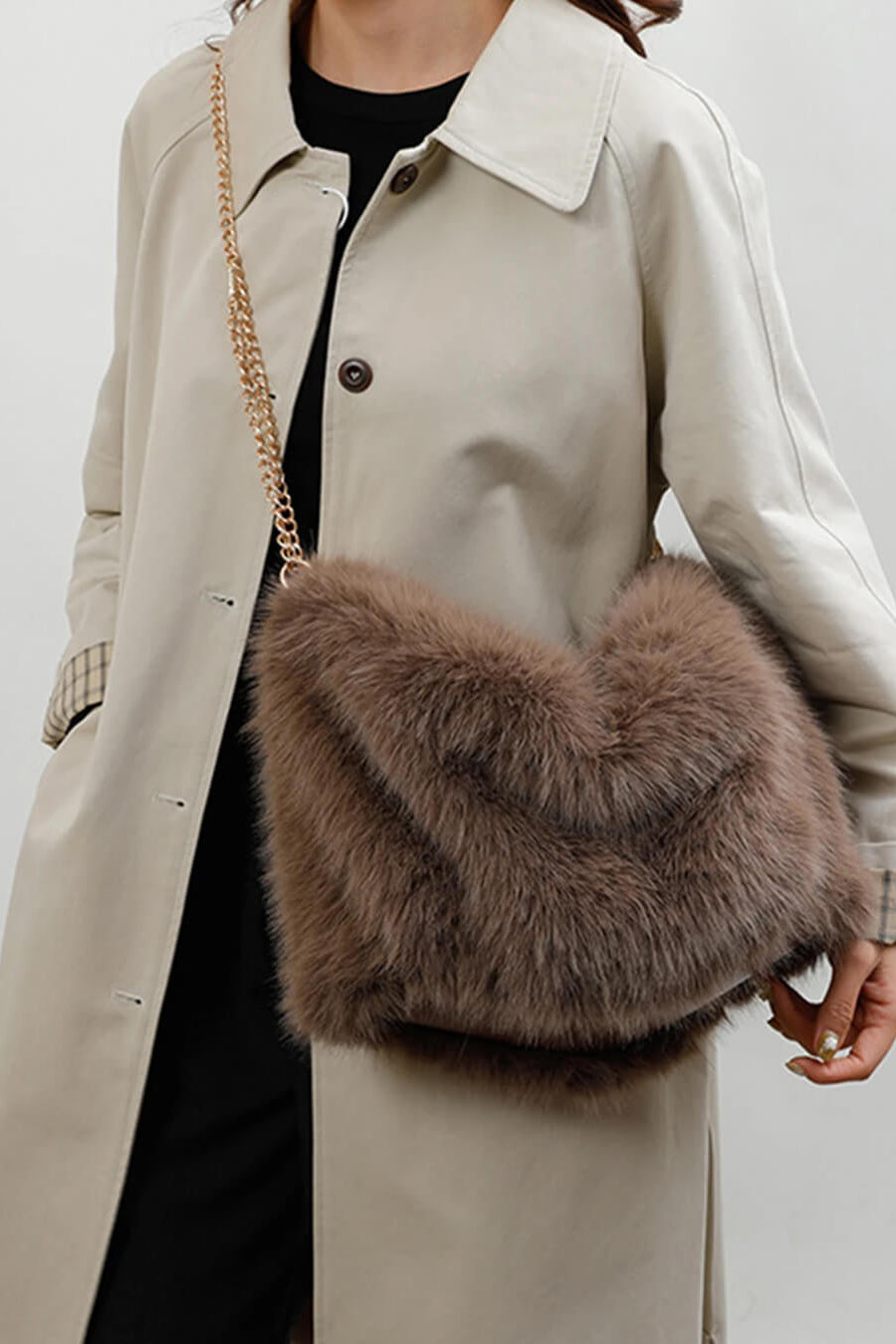 ZEYA - Frances Faux Fur Tote Bag