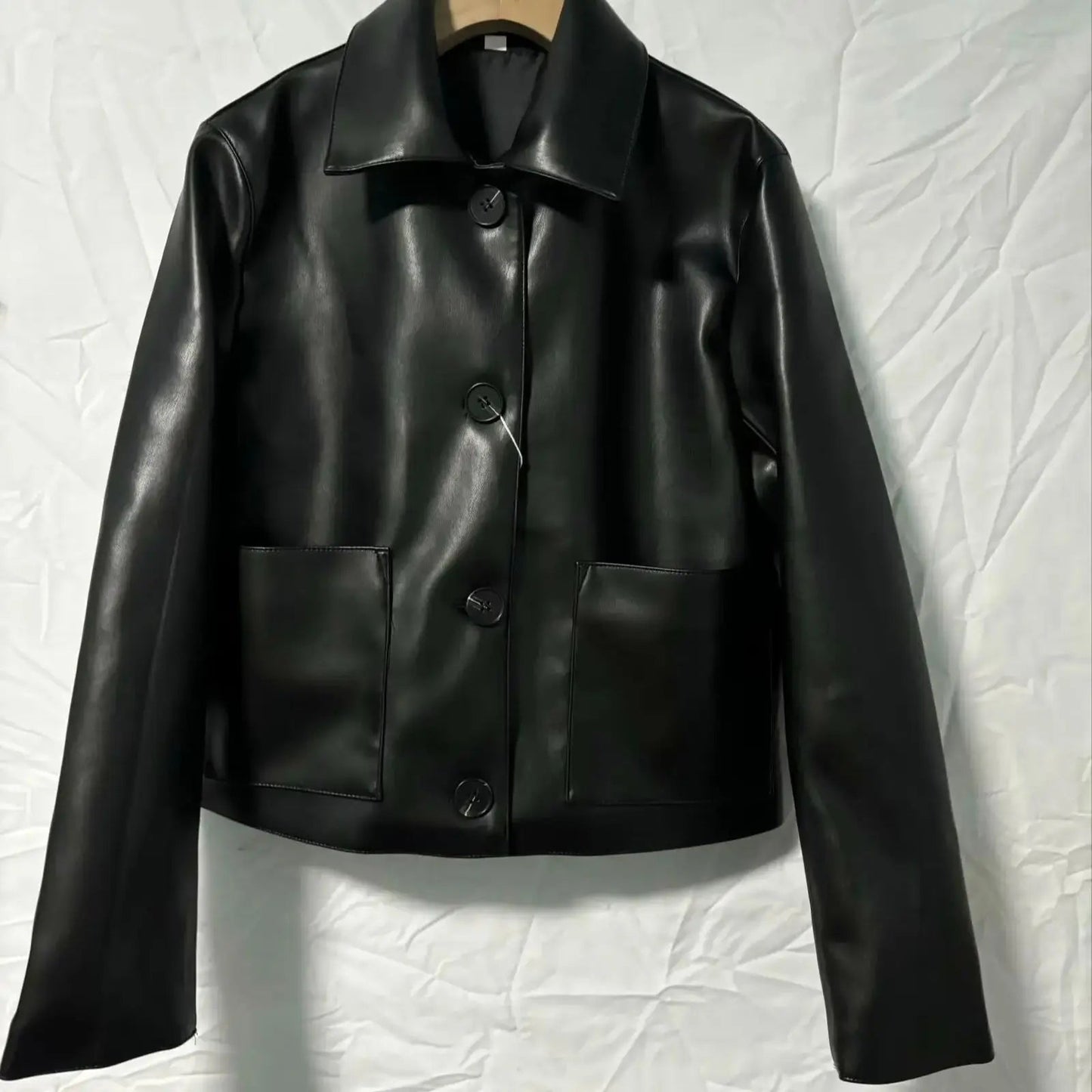 ZEYA - Gianne Cropped Faux Leather Jacket
