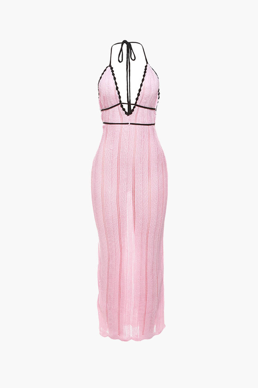 ZEYA - Hannie Lace Up Halter Maxi Dress