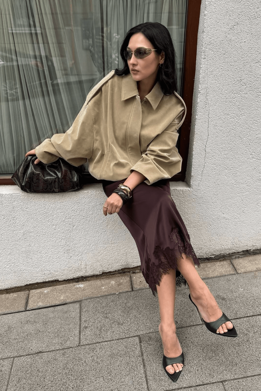 ZEYA - Helen Faux Suede Bomber Jacket