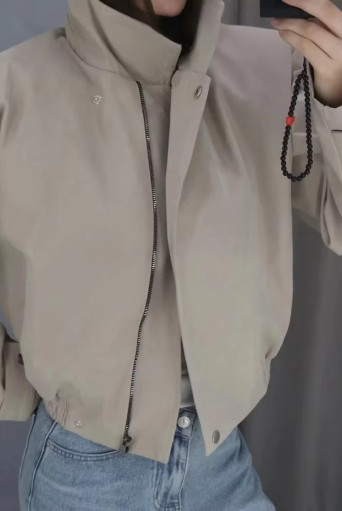 ZEYA - Helena Cropped Bomber Jacket