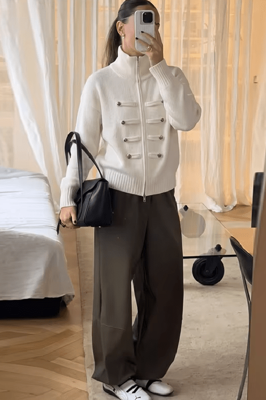 ZEYA - Helena Turtleneck Zip Knit Cardigan